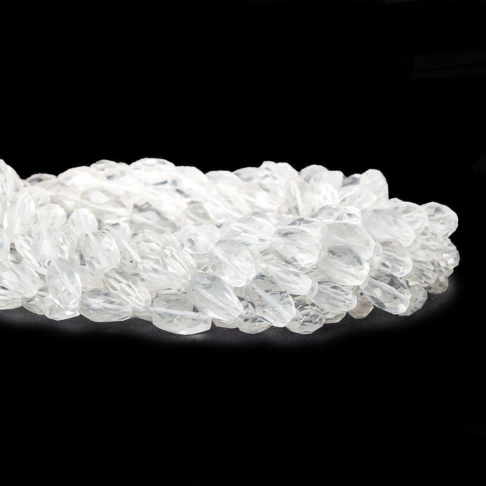 10x7mm Crystal Quartz Faceted Oval Beads, 14 inch