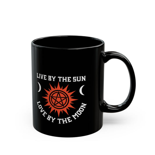 Live By The Sun Love By The Moon 11oz Black Mug