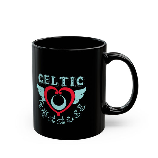 Celtic Goddess 11oz Black Mug