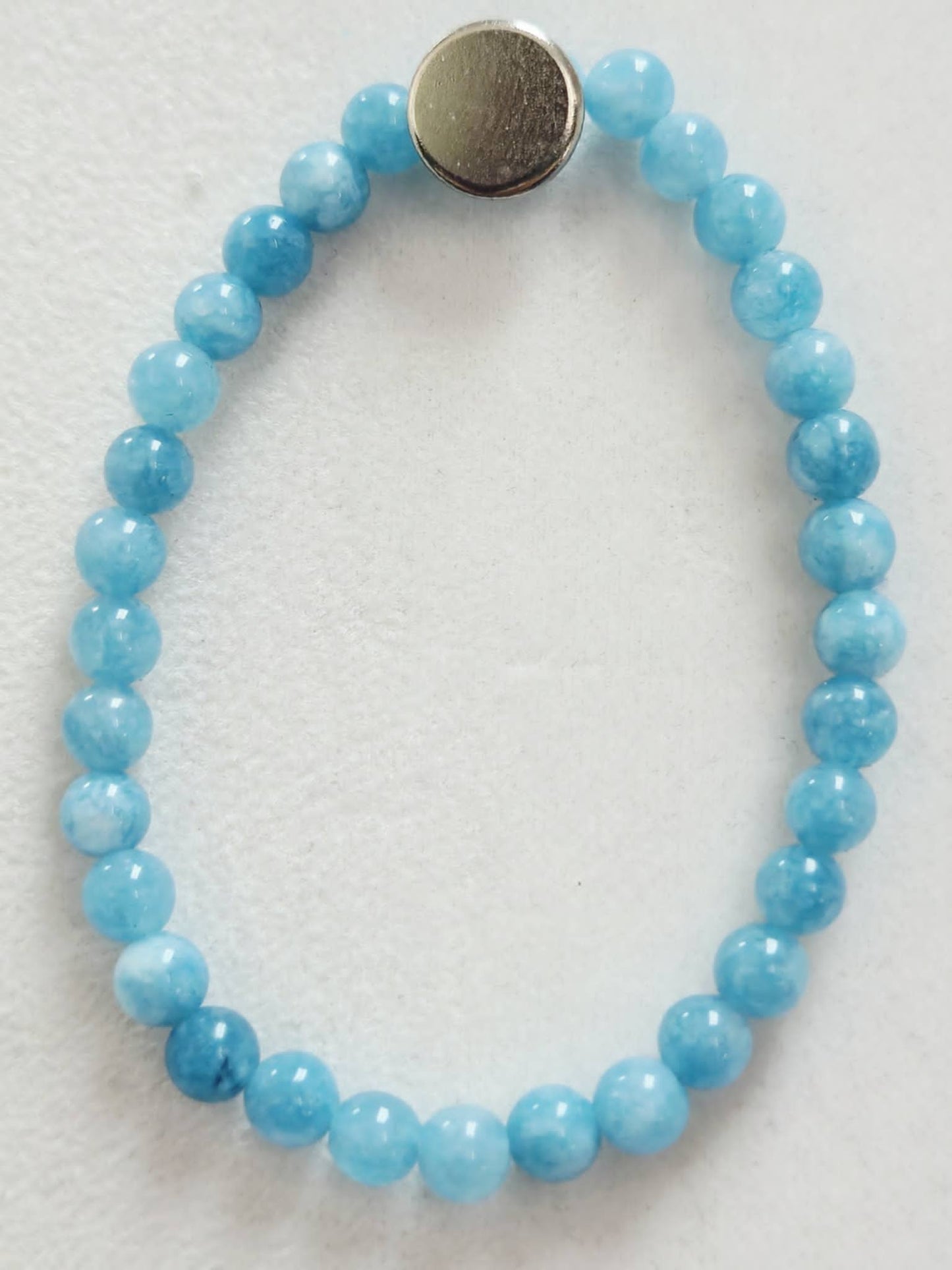 Aquamarine Natural Stone Stretch Bracelet