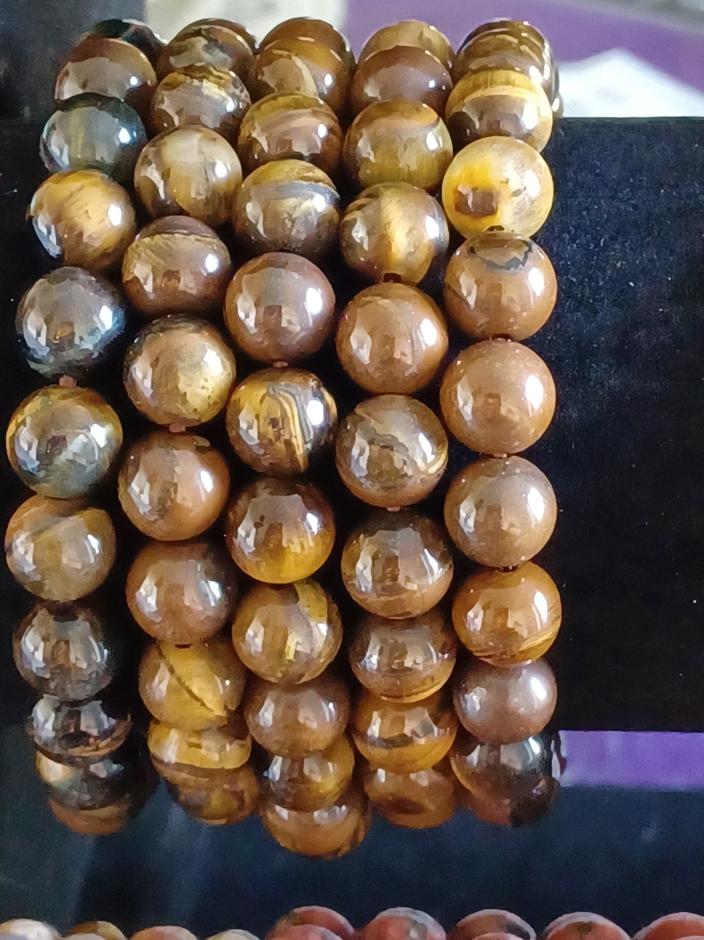 Tiger's Eye Natural Stone Stretch Bracelet