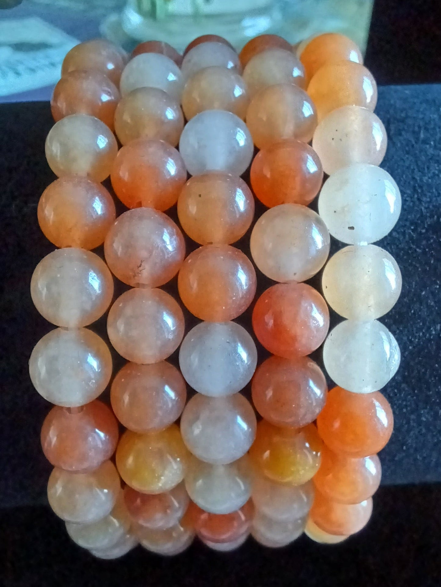 Botswana Agate Natural Stone Stretch Bracelet