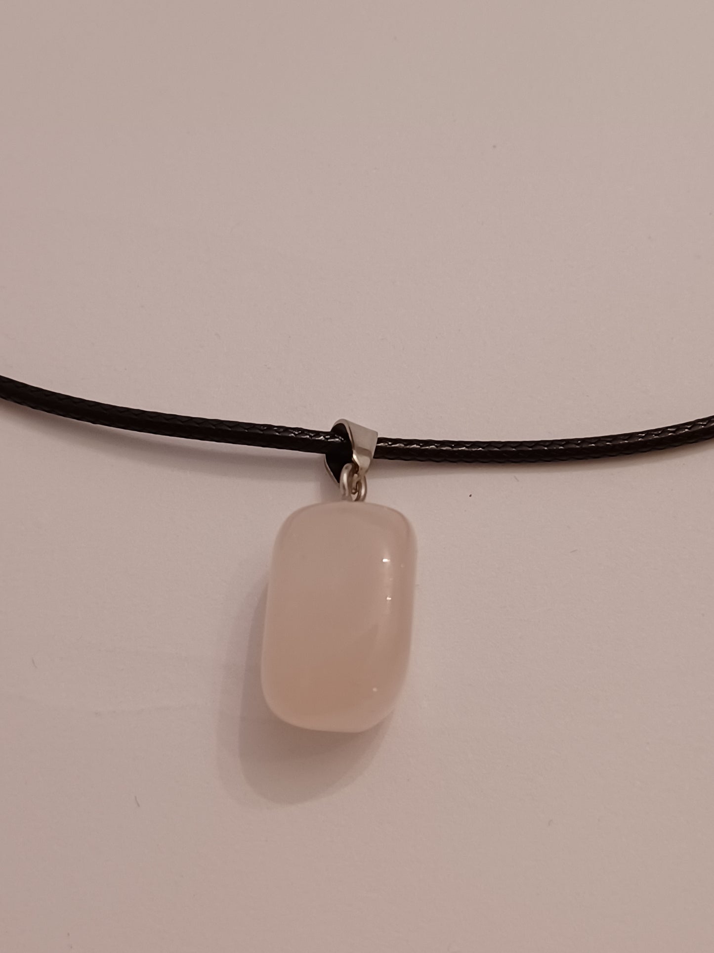 Milky Quartz Pendant with Paracord