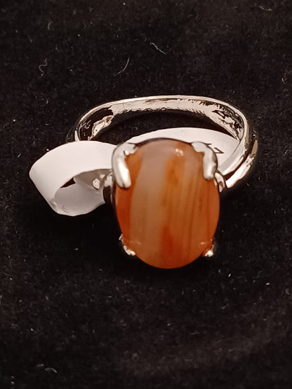 Carnelian Agate Ring - Size 7
