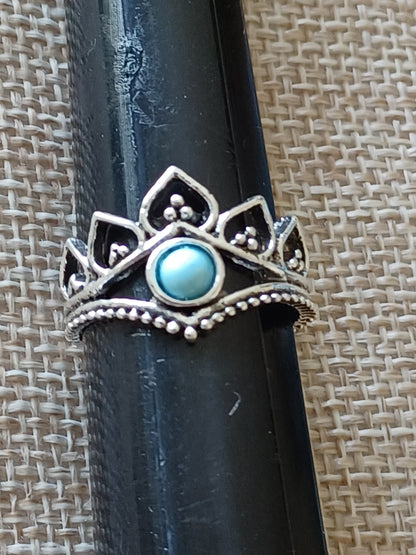 Turquoise Evil Eye Ring - Size 8