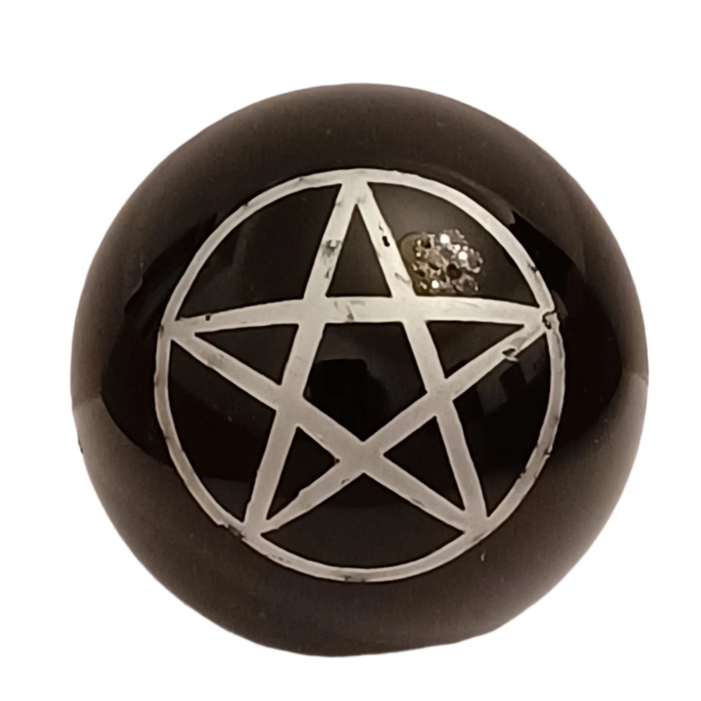 Black Agate Pentagram Sphere