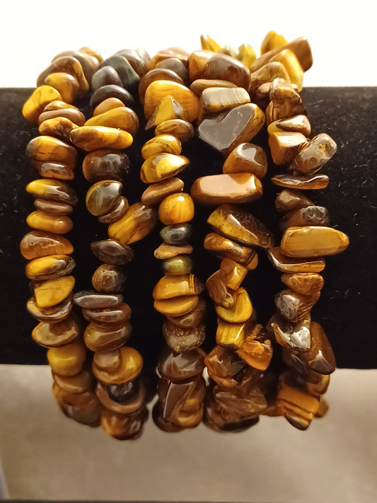 Tiger Eyes Natural Stone Stretch Bracelet