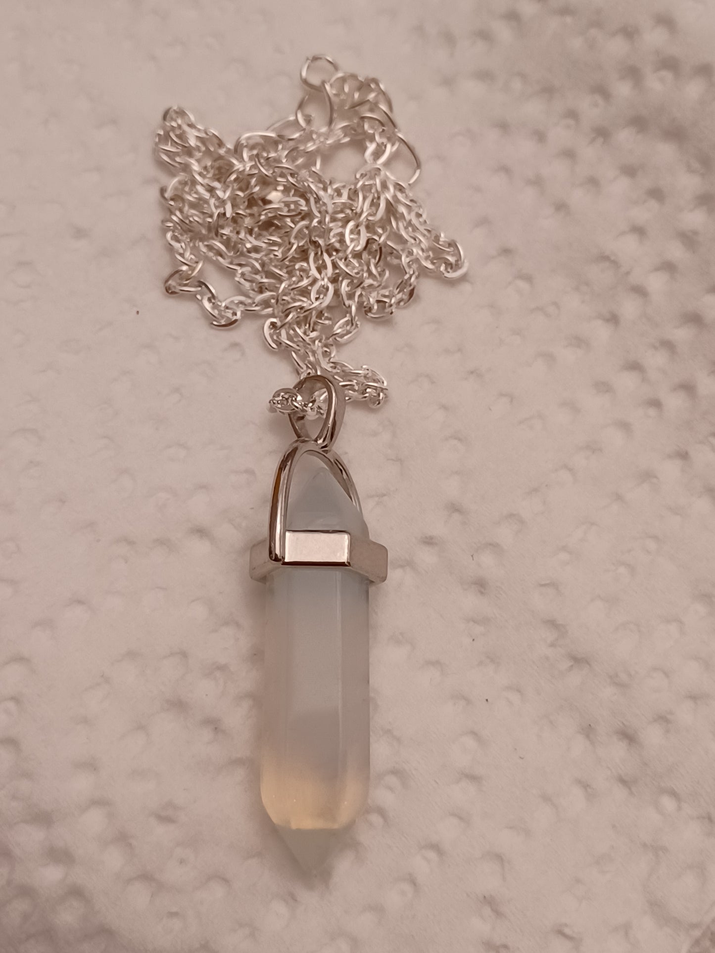 Moonstone Bullet Pendant Necklace
