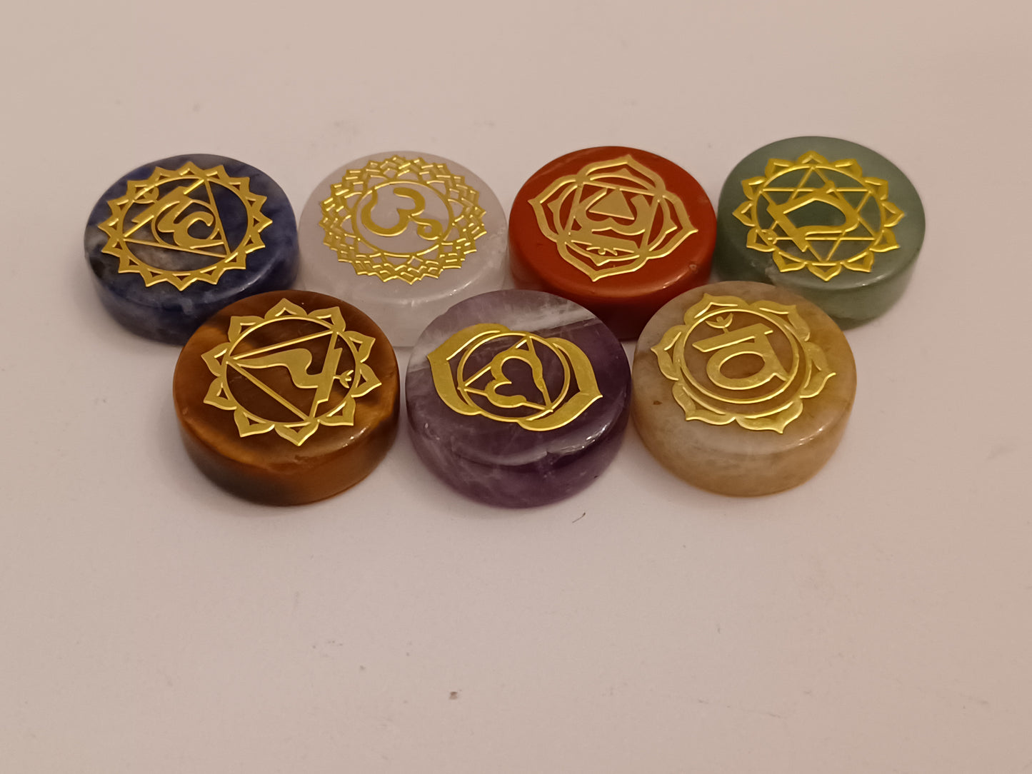 Chakra Colored Round Stones Set