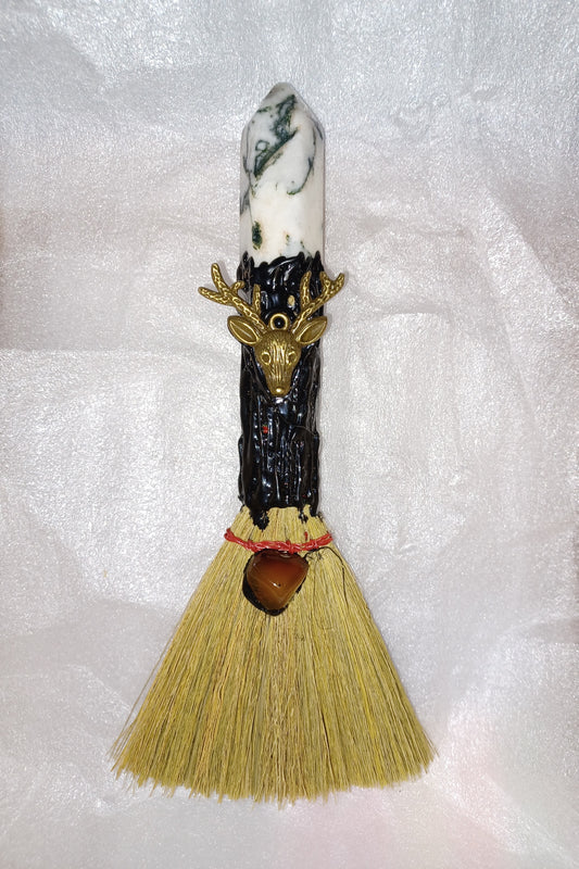 Witch Broom With Deer Head