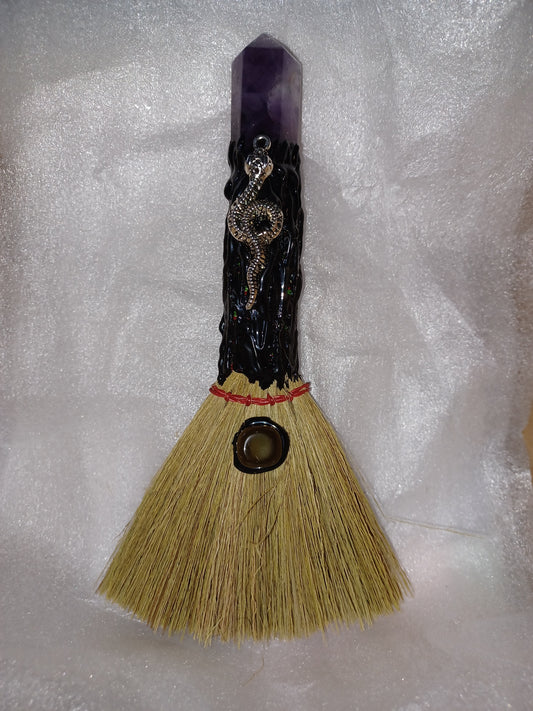 Witch Broom With Serpent