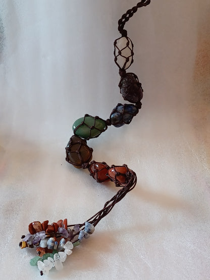 7 Chakra Crystals Hanging Ornament