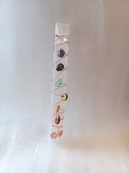 Selenite Chakra Stone Wand