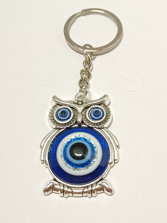 Owl Evil Eye Keychain