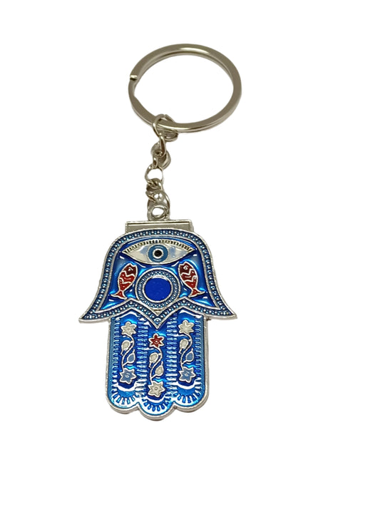 Hamsa Evil Eye Keychain