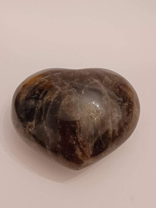 Black Moonstone Heart