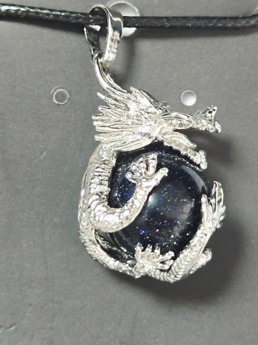 Dragon Natural Stone Pendant Necklaces