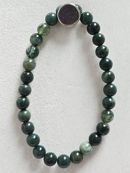 Dyed Agate Natural Stone Stretch Bracelet