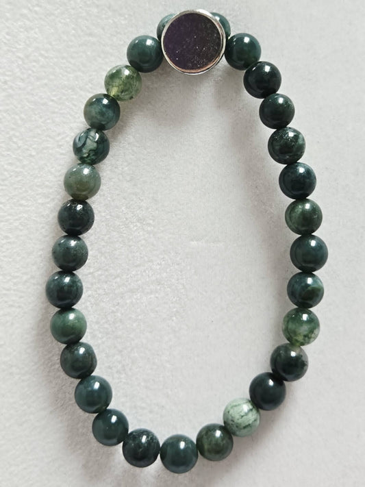 Dyed Agate Natural Stone Stretch Bracelet