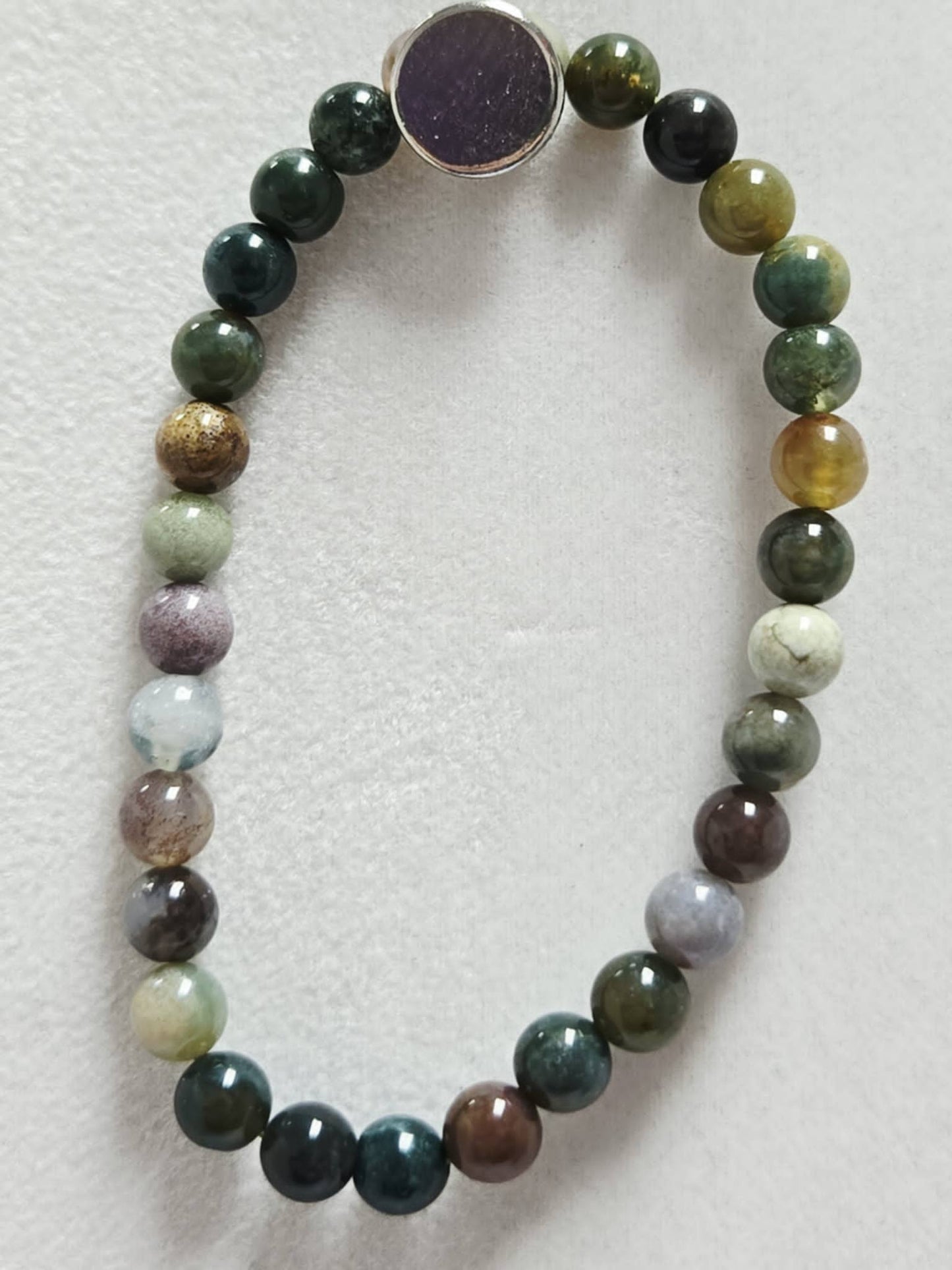 Dyed Agate Natural Stone Stretch Bracelet