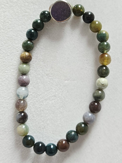 Dyed Agate Natural Stone Stretch Bracelet