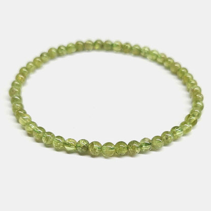 Peridot 4mm Rounded Bead Bracelet - Radiant Abundance