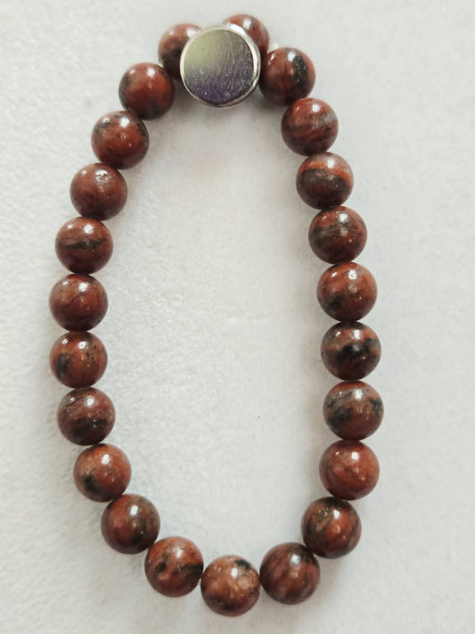 Red Jasper Natural Stone Stretch Bracelet