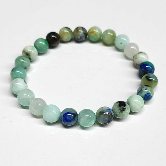 Azurite Round Bead Bracelet 8mm - Stone of Intuition & Insight