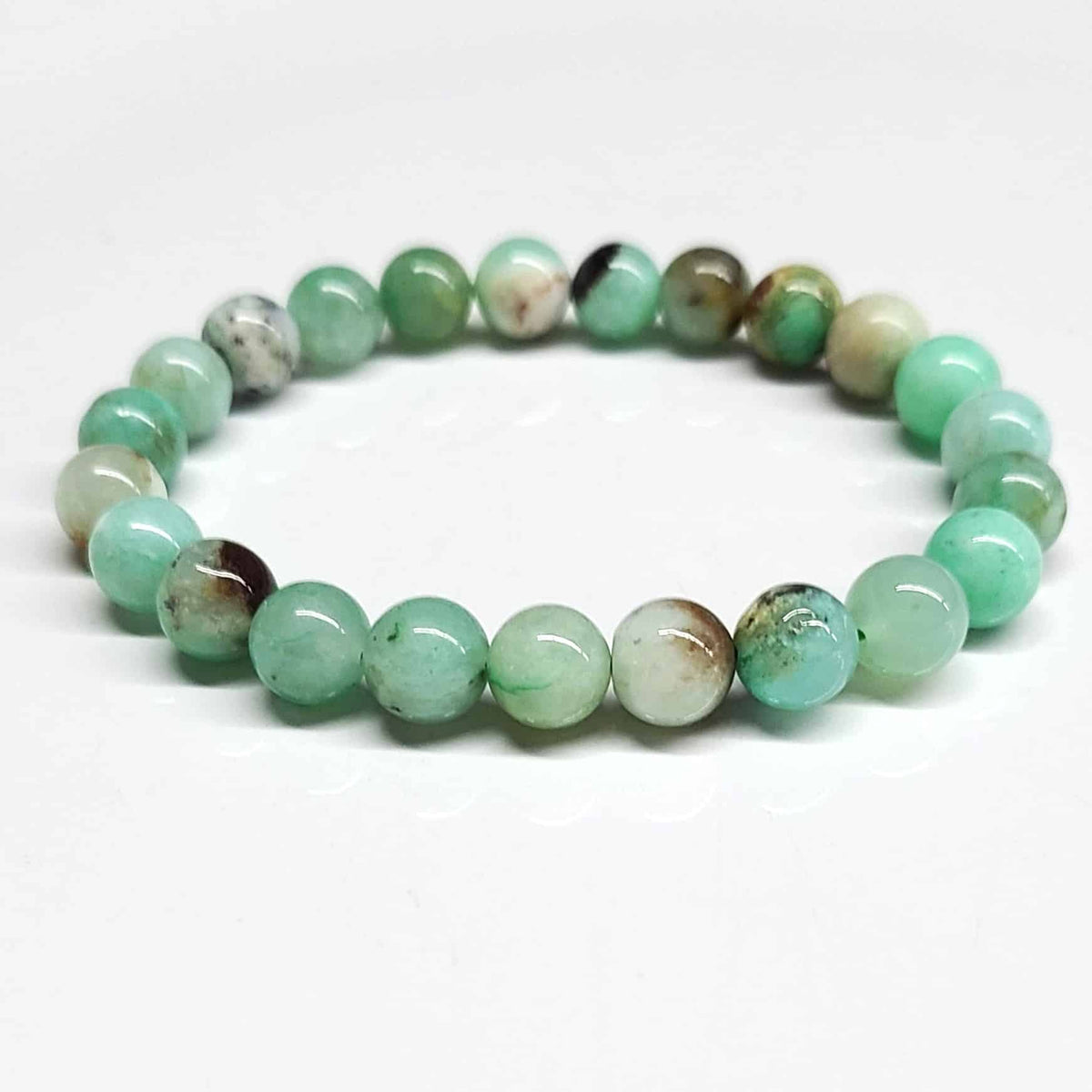 Chrysoprase Round Bead Bracelet 8mm - Grace