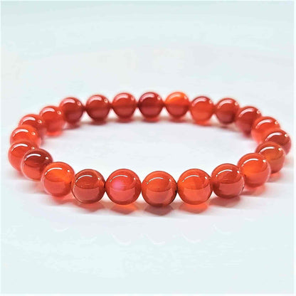 Carnelian Round Bead Bracelet - The Artist's Stone