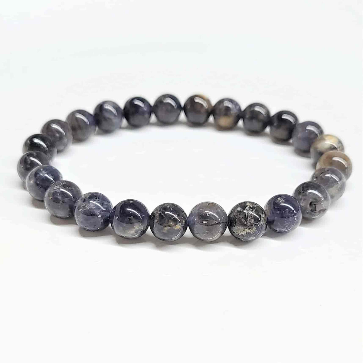 Iolite Round Bead Bracelet