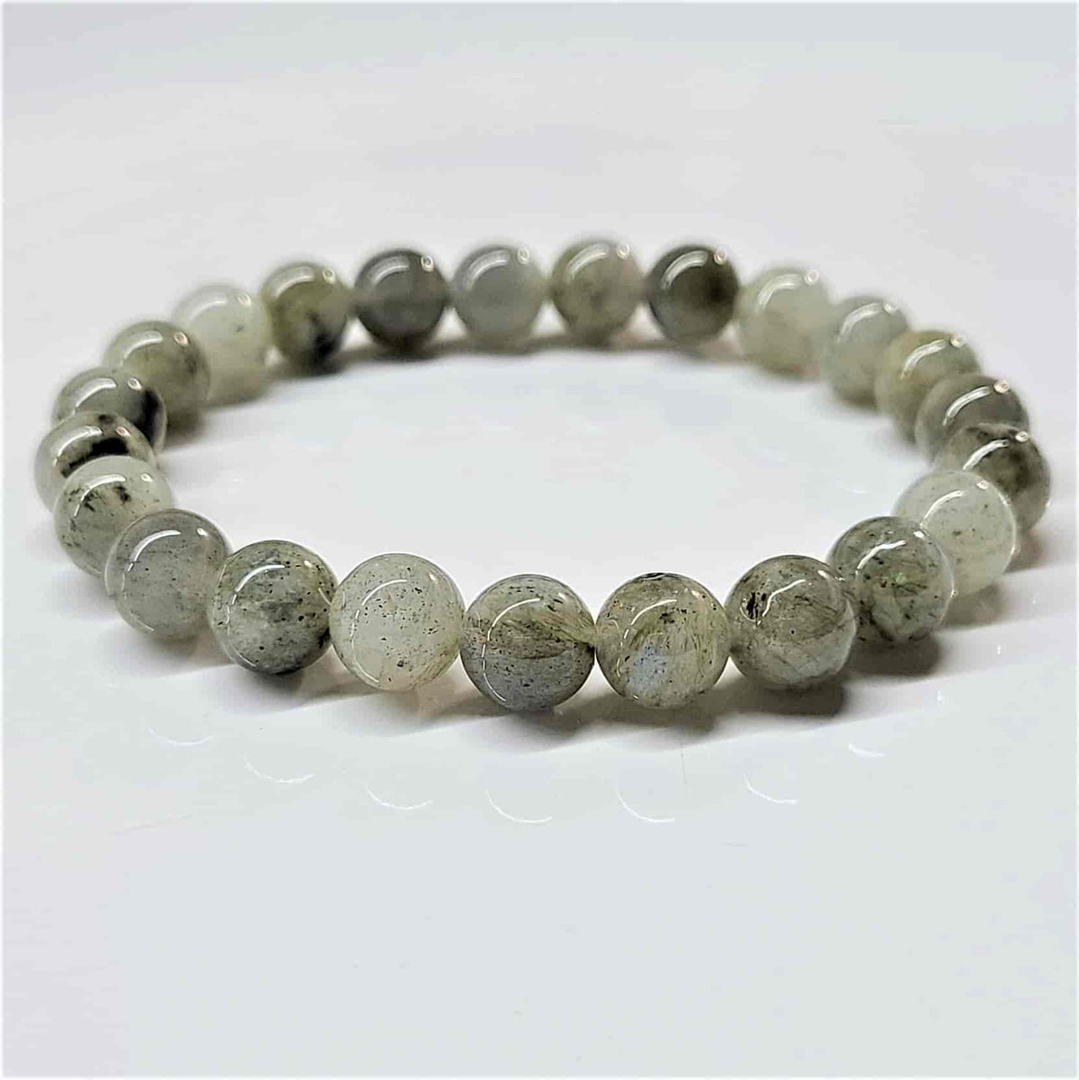 Labradorite Round Bead Bracelet - Stone of Magick