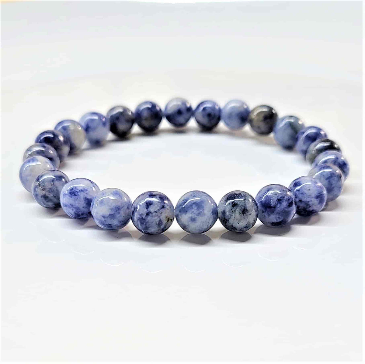 Sodalite Round Bead Bracelet - Eliminates Confusion