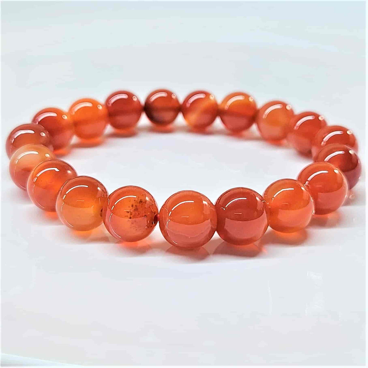 Carnelian Round Bead Bracelet - The Artist's Stone