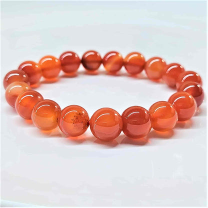 Carnelian Round Bead Bracelet - The Artist's Stone