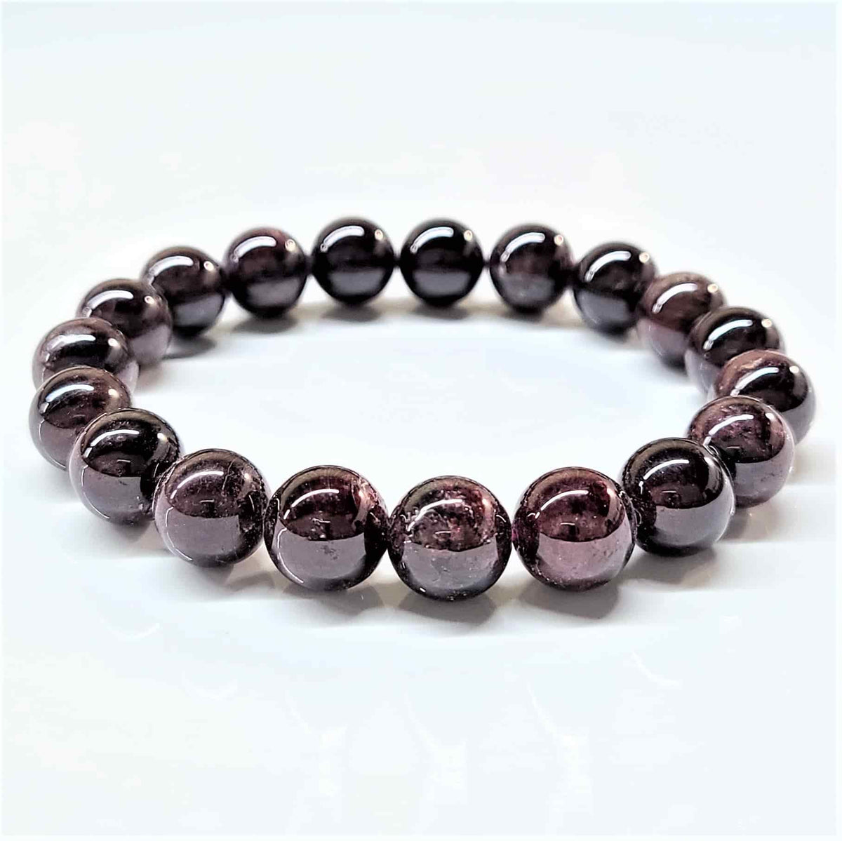 Garnet Round Bead Bracelet - Stone of Passion & Vitality