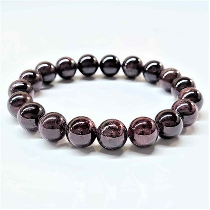 Garnet Round Bead Bracelet - Stone of Passion & Vitality