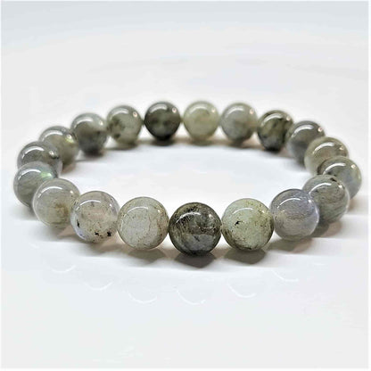 Labradorite Round Bead Bracelet - Stone of Magick