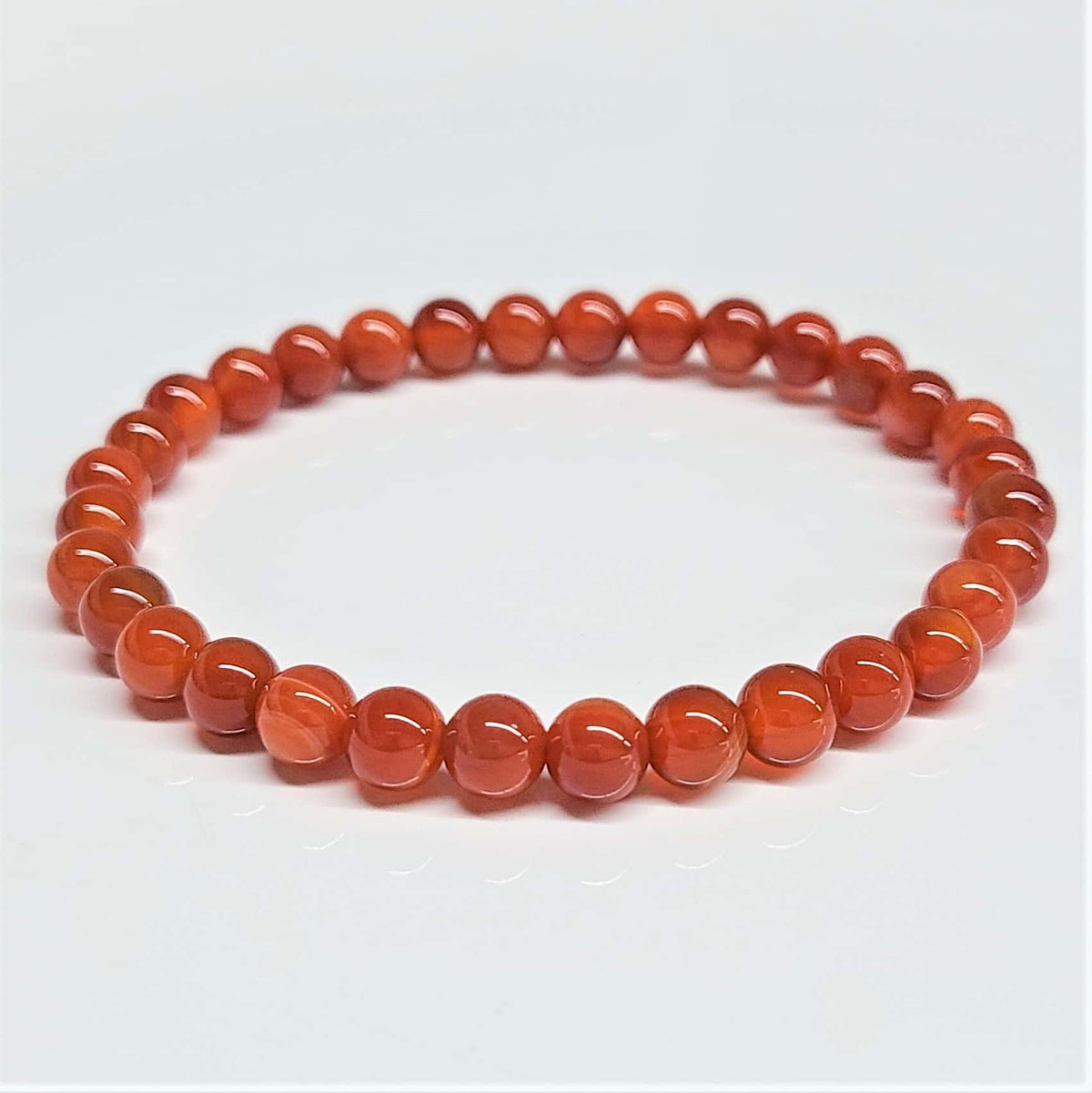 Carnelian Round Bead Bracelet - The Artist's Stone