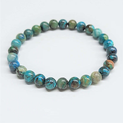 Chrysocolla Round Bead Bracelet - The Peace Stone