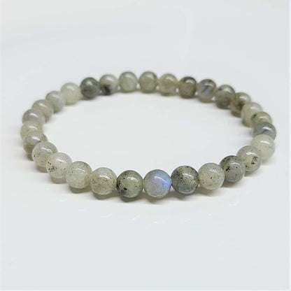 Labradorite Round Bead Bracelet - Stone of Magick