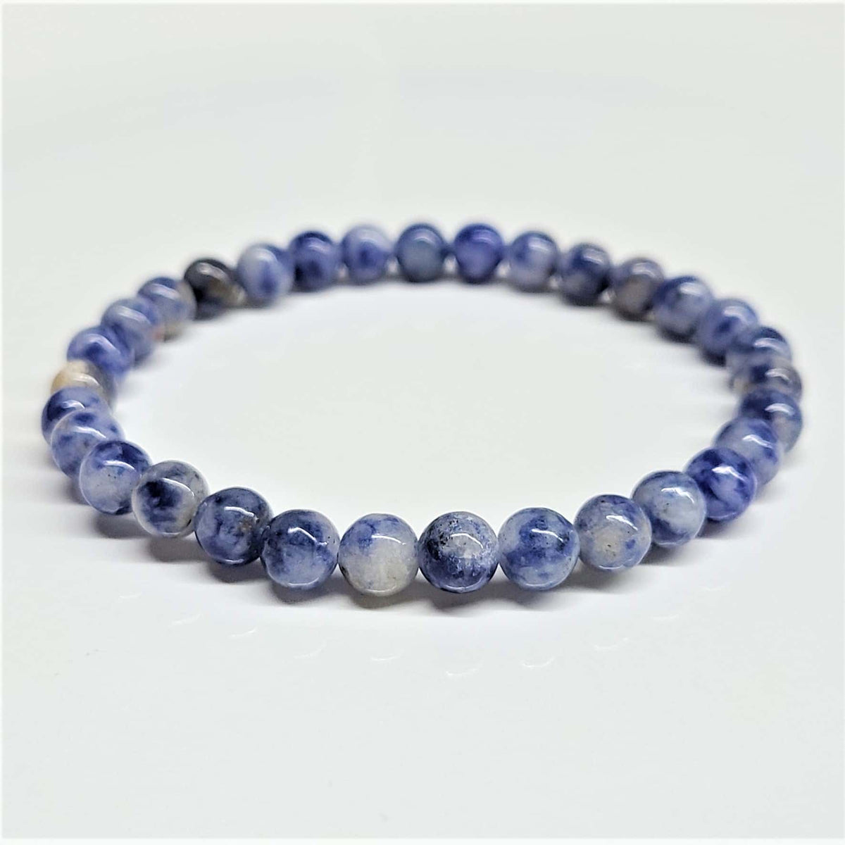 Sodalite Round Bead Bracelet - Eliminates Confusion