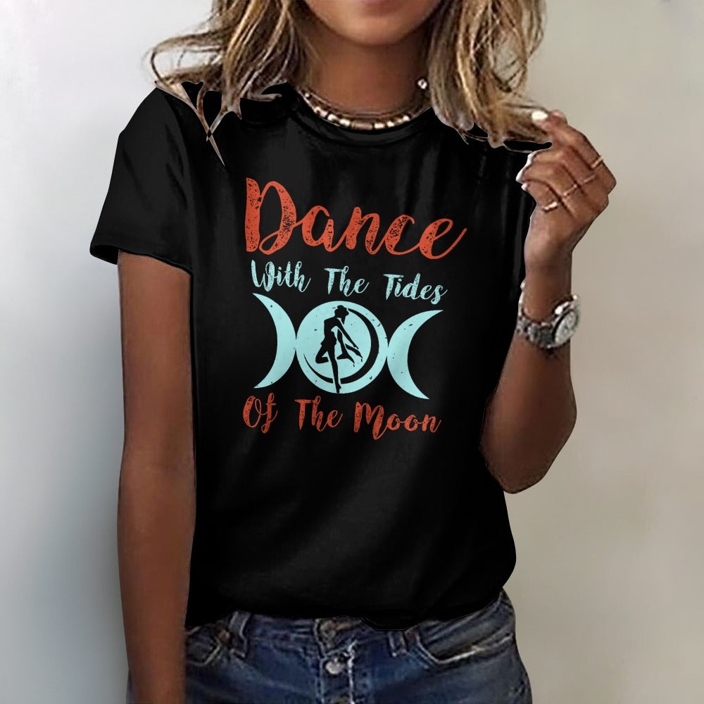 Dance With The Tides Of The Moon 100% Cotton T-Shirt