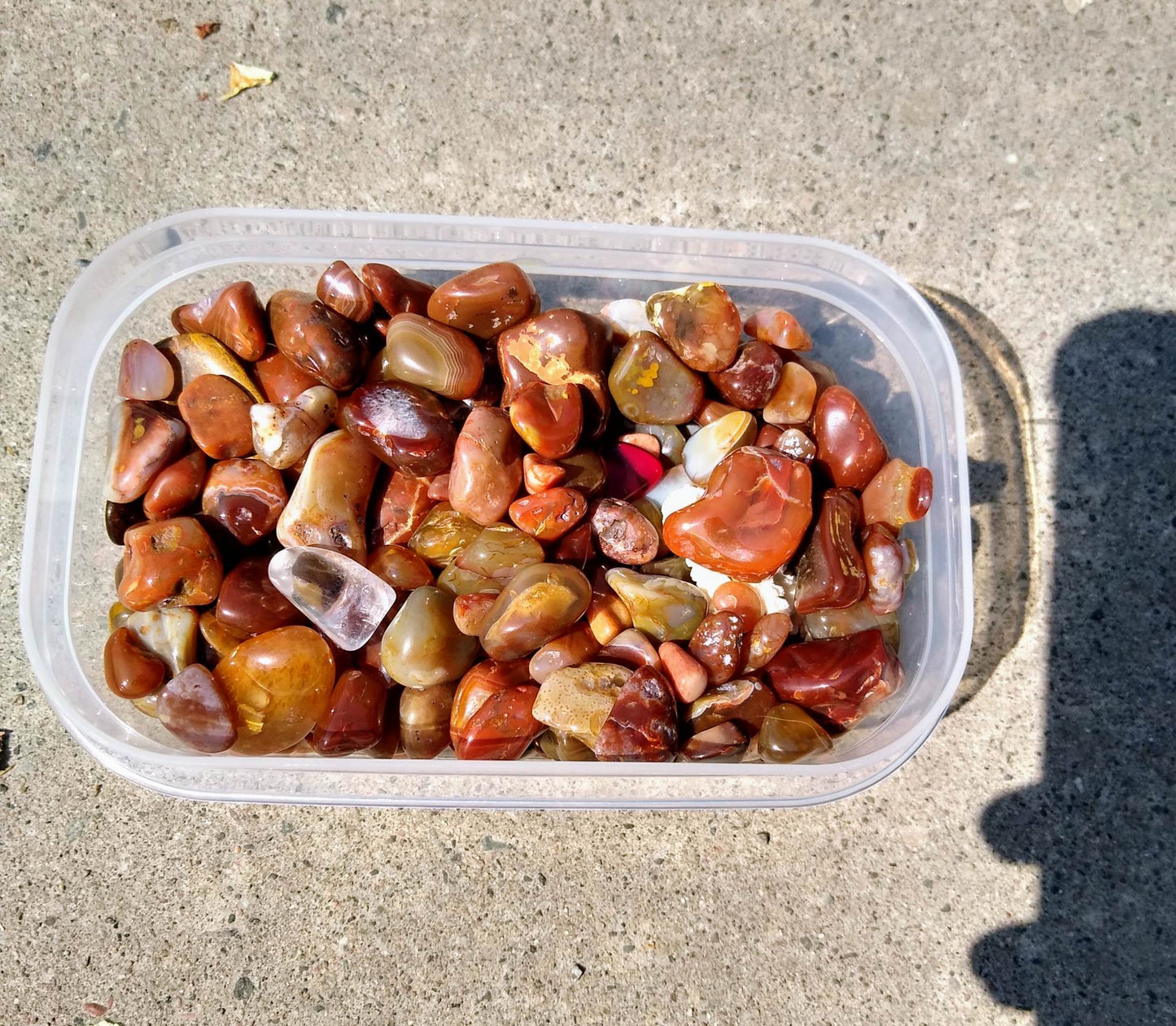 Lake Superior Agate and Other Stones Tumbled Small Pieces Half of a pound
