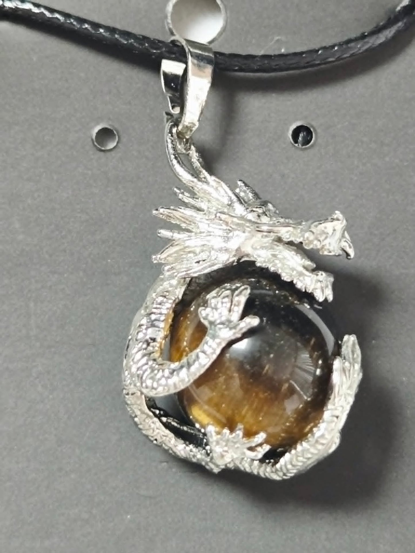Dragon Natural Stone Pendant Necklaces