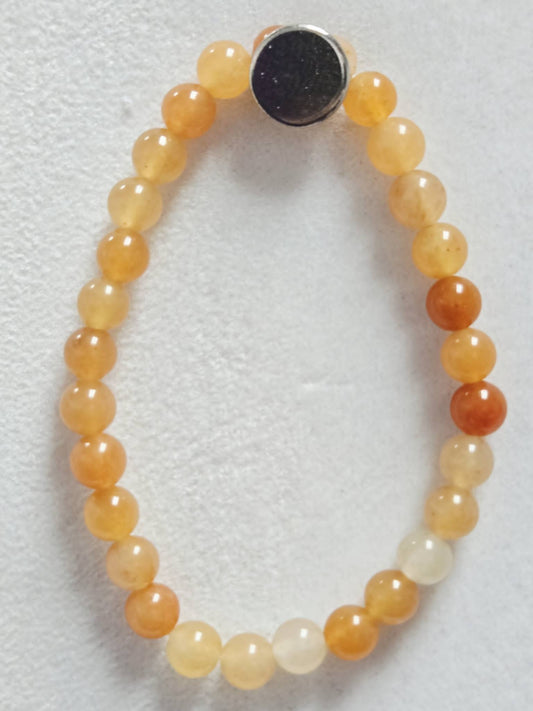 Botswana Agate Natural Stone Stretch Bracelet