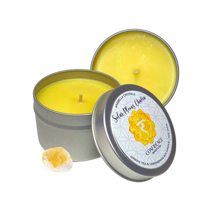 Sacral Chakra Crystal Candle Tin