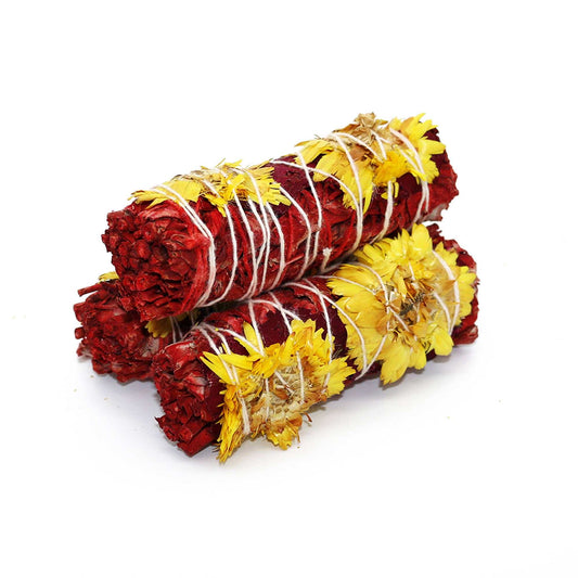 'Red Romance' Dragon's Blood Sage Smudge Stick (4 in.)
