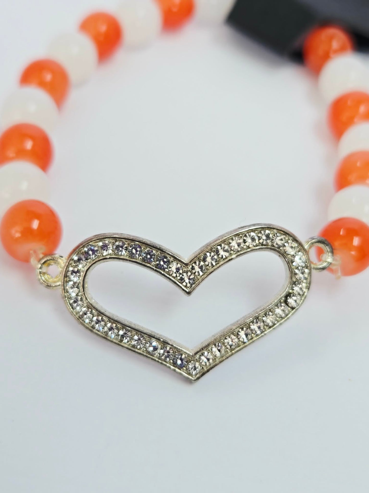 Carnelian Agate and Opal Bracelet with Heart