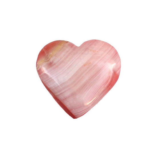 Pink Onyx Heart Crystal – 1.5" Polished Stone for Love, Healing & Décor